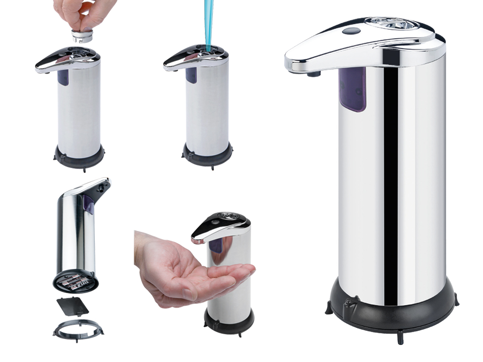 Automatic soap dispenser, steel and ABS