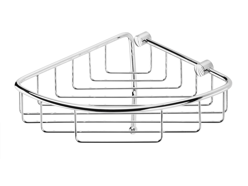 Corner wall soap basket with hook