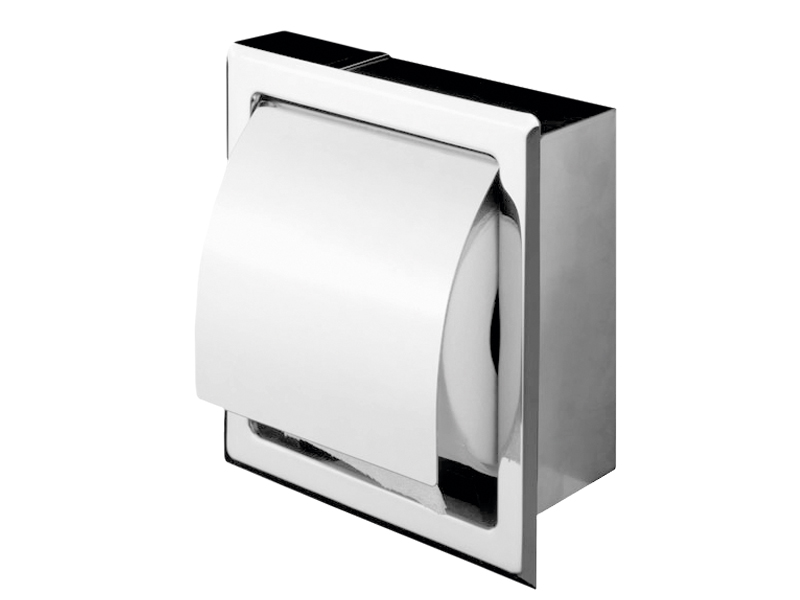 Toilet paper dispenser, chromed steel